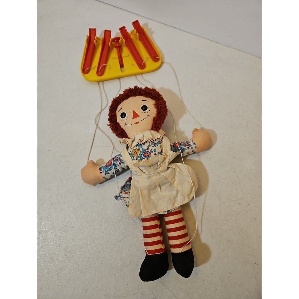 Vintage Raggedy Ann Marionette Knickerbocker Doll